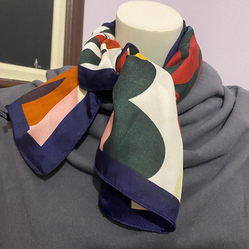 Elegant Multicolor Silk Scarf